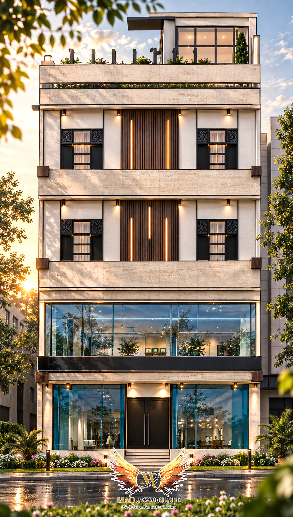 Exterior design by MAQ Associates